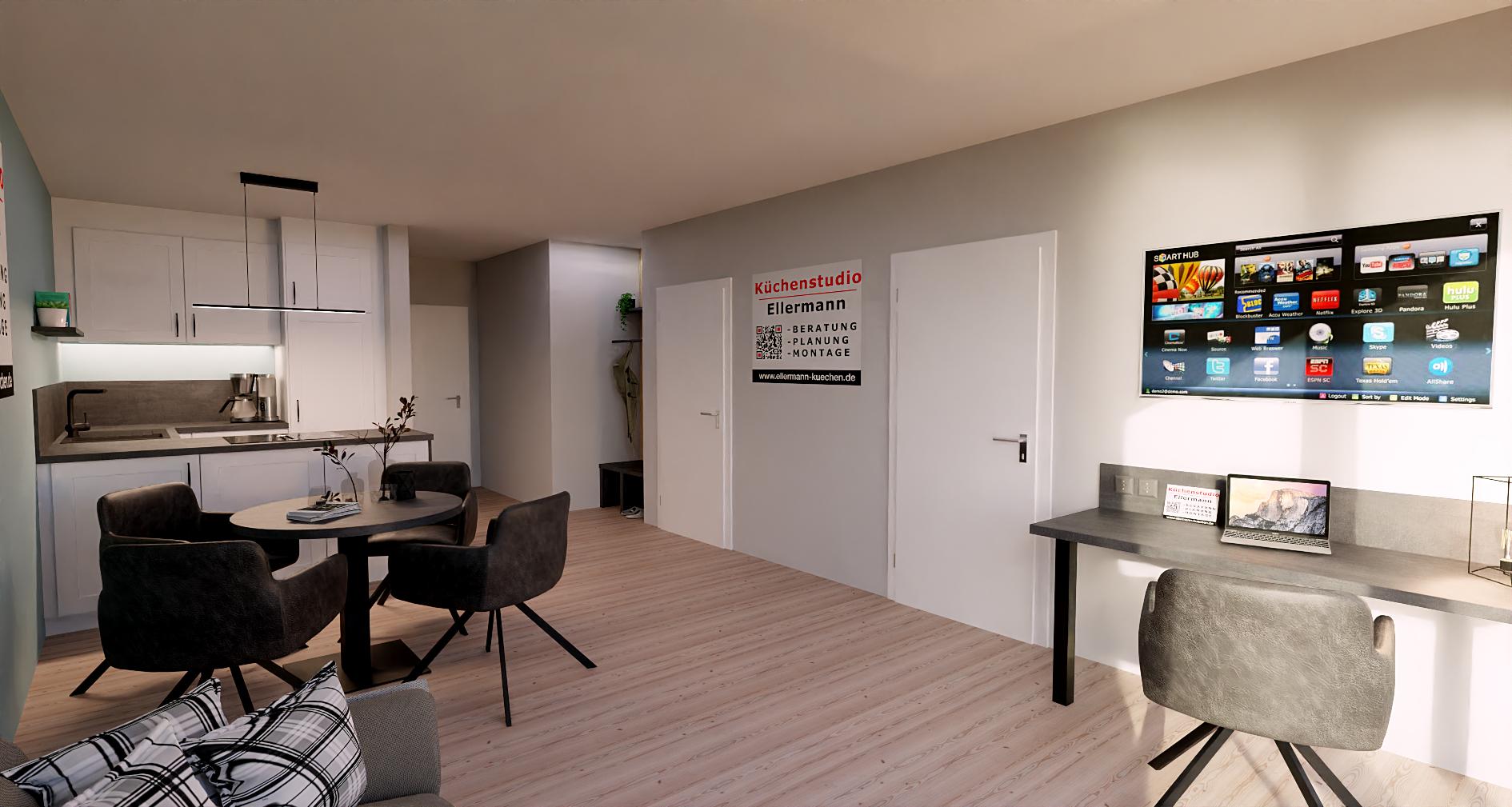 Ferienwohnung Küche Wohnen 