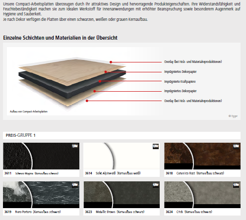 Compact Arbeitsplatte 