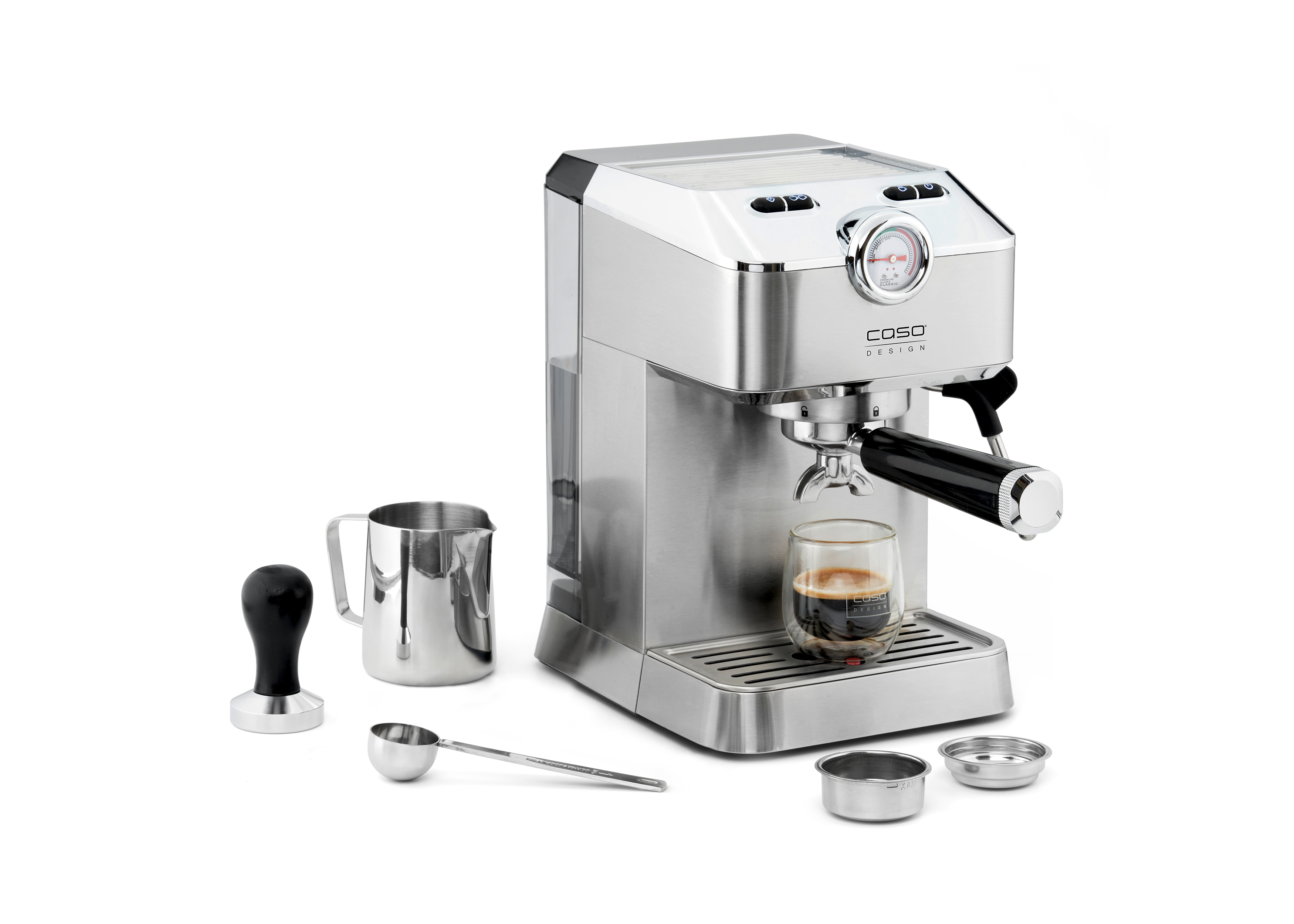 CASO Design Espressomaschine Edelstahl